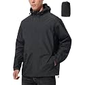 UIQUR Mens Lightweight Packable Waterproof Rain Jacket Windbreaker
