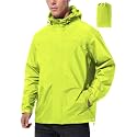 UIQUR Mens Lightweight Packable Waterproof Rain Jacket Windbreaker