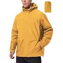 UIQUR Mens Lightweight Packable Waterproof Rain Jacket Windbreaker