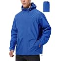 UIQUR Mens Lightweight Packable Waterproof Rain Jacket Windbreaker
