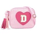 UIXIZQ Personalized Toddler Purse for Girls 2–10, Cute Little Girl Purse &amp; Kids Wallet, Small Initial Shoulder Crossbody Bag, Birthday &amp; Christmas Gift for Daughter(Pink,D)