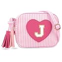 UIXIZQ Personalized Toddler Purse for Girls 2–10, Cute Little Girl Purse &amp; Kids Wallet, Small Initial Shoulder Crossbody Bag, Birthday &amp; Christmas Gift for Daughter(Pink,J)