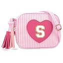 UIXIZQ Personalized Toddler Purse for Girls 2–10, Cute Little Girl Purse &amp; Kids Wallet, Small Initial Shoulder Crossbody Bag, Birthday &amp; Christmas Gift for Daughter(Pink,S)