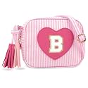 UIXIZQ Personalized Toddler Purse for Girls 2–10, Cute Little Girl Purse &amp; Kids Wallet, Small Initial Shoulder Crossbody Bag, Birthday &amp; Christmas Gift for Daughter(Pink,B)