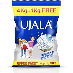 ujala laundry detergent 4kg  1kg  detergent with power of instant dirt dissolvers for effortless washing amp superior brightness