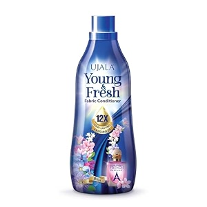 ujala young amp fresh fabric conditioner - 900 ml  bliss  after wash fabric conditioner with long-lasting fragrance  powered with french perfume  for bucket wash and machine washliquid