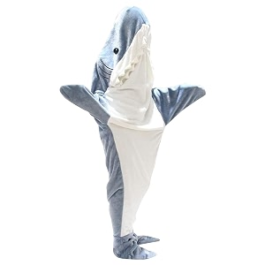 wearable shark blanket cosplay hooded easter pajama home animal sleeping bag