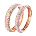 UJOY Cloisonne Bangles Gorgeous National Floral Panda Set Enameled Plated Handcrafted Bracelets Jewelry Gifts 55C43