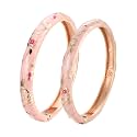 UJOY Handcrafted Cloisonne Bangle Bracelets Butterfly Enamel Metal Handcuff Jewelry Set Box Gift for Women 55A108-55B30