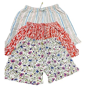 Ukal Rayon Printed Frill Shorts for Women