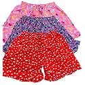 Ukal Rayon Printed Frill Shorts for Women