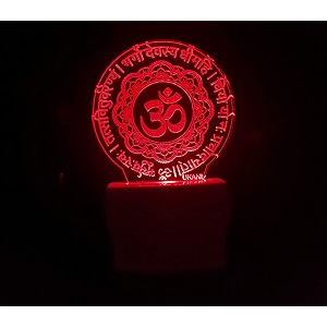 ukani 3d acrylic night lamp for homebedroomgift size 3 inch multi color