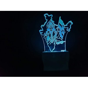 ukani 3d bharatmata acrylic night lamp for homebedroomgift size 3 inch multi color