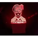 UKANI 3D Jay Shree Swaminarayan Ghanshyam Maharaj Acrylic Night Lamp for Home/Bedroom/Gift (Size 3 Inch) Multi Color