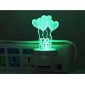 UKANI 3D Latest Acrylic Colour Changing 3D Illusion LED Night Lamp for Bedroom (Multicolour) Design Night Lamp for Bedroom/Gift (Size 3 Inch) (Design 34)
