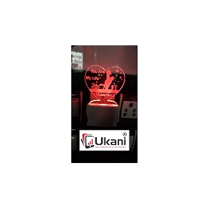 ukani 3d latest acrylic night lamp colour changing 3d illusion led night lamp for bedroomgift size 3 inch