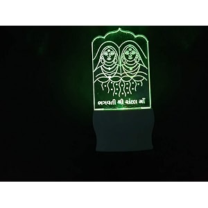 ukani 3d latest bhagvati shri randal maa design night lamp for bedroomgift size 3 inch