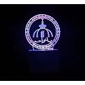 UKANI 3D Latest Islamic Design Design Night Lamp Fo Home/Gift (Size 3 Inch) Multi Color