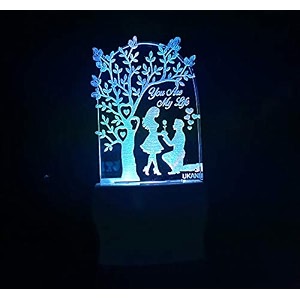ukani 3d latest love tree with couple design night lamp for bedroomgift size 3 inch
