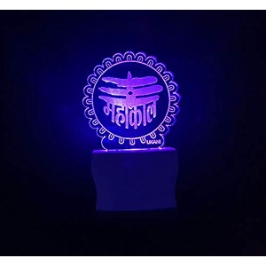 ukani 3d latest mahakal design night lamp for homegift size 3 inch multi color