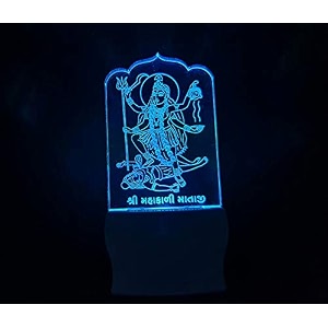ukani 3d latest mahakali mataji design night lamp for hometemplegift size 3 inch multi color