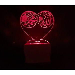 ukani 3d love couple acrylic night lamp for homebedroomgift size 3 inch multi color