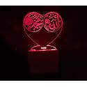 UKANI 3D Love Couple Acrylic Night Lamp for Home/Bedroom/Gift (Size 3 Inch) Multi Color