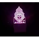 UKANI 3D Most Popular Durga Maa Design Night Lamp Fo Home/Gift (Size 3 Inch) Multi Color
