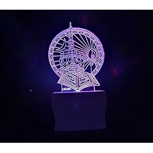 ukani 3d most popular islamic 786 design night lamp fo homegift size 3 inch multi color