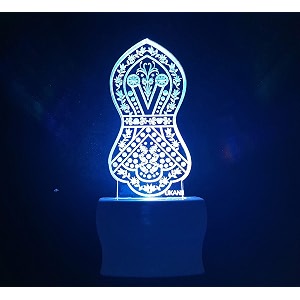 ukani 3d shree chamunda mataji acrylic night lamp for homebedroomgift size 3 inch multi color