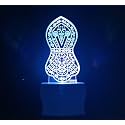 UKANI 3D Shree Chamunda Mataji Acrylic Night Lamp for Home/Bedroom/Gift (Size 3 Inch) Multi Color