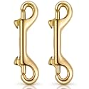 UKCOCO 2 Pack Scuba Diving Double Ended Brass Trigger Clips Snap Hook for Bag Key Keychain Luggage Strap 90mm