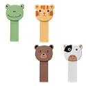 UKCOCO Cartoon Toilet Seat Lifter Toilet Lid Lifter Handle Tabs 4-pack Portable Seat Cover for Easy Bathroom Use Small size 4.48 X 2.28 X 0.19 in