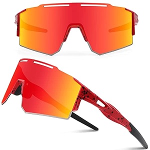 ukoly cycling sunglasses for men women with 3 interchangeable lenses polarized sports sunglasses baseball sunglasses