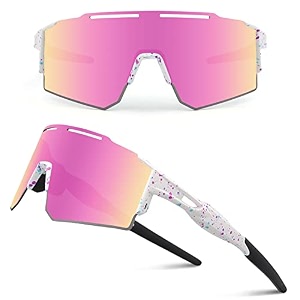 ukoly cycling sunglasses for men women with 3 interchangeable lenses polarized sports sunglasses baseball sunglasses