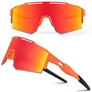ukoly cycling sunglasses for men women with 3 interchangeable lenses polarized sports sunglasses baseball sunglasses