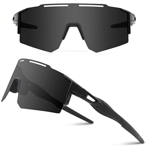 ukoly cycling sunglasses for men women with 3 interchangeable lenses polarized sports sunglasses baseball sunglasses