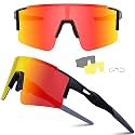 Ukoly Cycling Sunglasses for Men Women with 3 Interchangeable Lenses, Polarized Sports Sunglasses, Baseball Sunglasses
