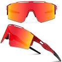 Ukoly Cycling Sunglasses for Men Women with 3 Interchangeable Lenses, Polarized Sports Sunglasses, Baseball Sunglasses