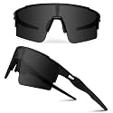 Ukoly Cycling Sunglasses for Men Women with 3 Interchangeable Lenses, Polarized Sports Sunglasses, Baseball Sunglasses