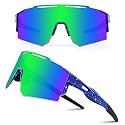 Ukoly Cycling Sunglasses for Men Women with 3 Interchangeable Lenses, Polarized Sports Sunglasses, Baseball Sunglasses