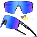 Ukoly Cycling Sunglasses for Men Women with 3 Interchangeable Lenses, Polarized Sports Sunglasses, Baseball Sunglasses