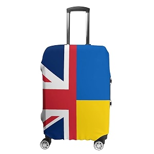 Ukraine UK Friendship Polyester Suitcase Cover Washable