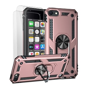 ulak for ipod touch 765 case with 2hd screen protectors rose gold