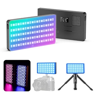 ulanzi lt002 rgb video light portable led camera light panel 0-360 full color cri 95 2500-9000k led video light 4000mah rechargeable led dslr lighting for vlogging photography video conference
