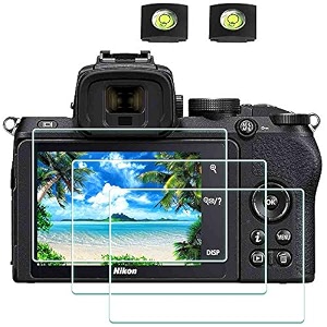 ulbter z50 screen protector for nikon z 50 z50 mirrorless digital camera amp hot shoe cover 03mm 9h hardness tempered glass saver anti-scratch anti-fingerprint anti-bubble anti-dust -23pack