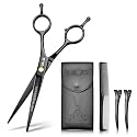 ULG 6.5" Black Premium Hair Scissors, Professional Hair Cutting Scissors