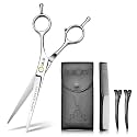 ULG 6.5" Silver Premium Hair Scissors, Professional Hair Cutting Scissors