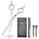 ULG 6.5" Silver Round Tip Premium Hair Scissors, Hair Cutting Scissors