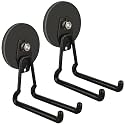 ULIBERMAGNET Pro-Mag Updated Gaint Magnetic Hooks,2 Pack Heavy Duty Large Magnetic Hooks for Extension Cord, Cable, Hose, Power Cord,Rope,Drill,Jig Saw,Circular Saw,Garden Lawn Tools (Black/3.46inch)